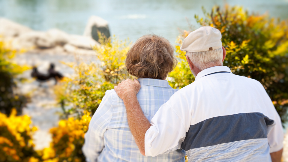 Happy Senior Couple Enjoying Each Other in The Park.