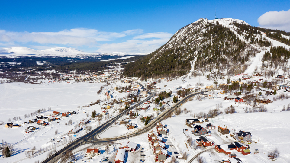 Drönarbild över Funäsdalen.