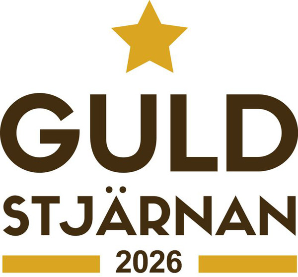 Logotyp för Guldstjärnan 2026  med en stjärna på.