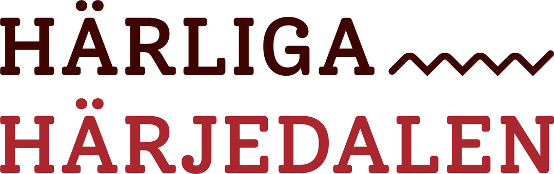 Logotyp Härliga Härjedalen (röd)