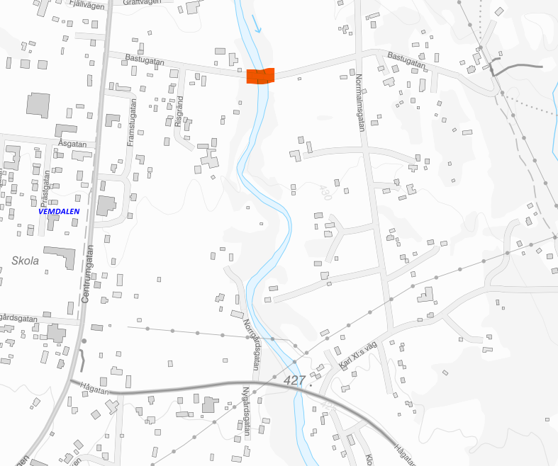Kartbild Norrveman Bastugatan Vemdalen