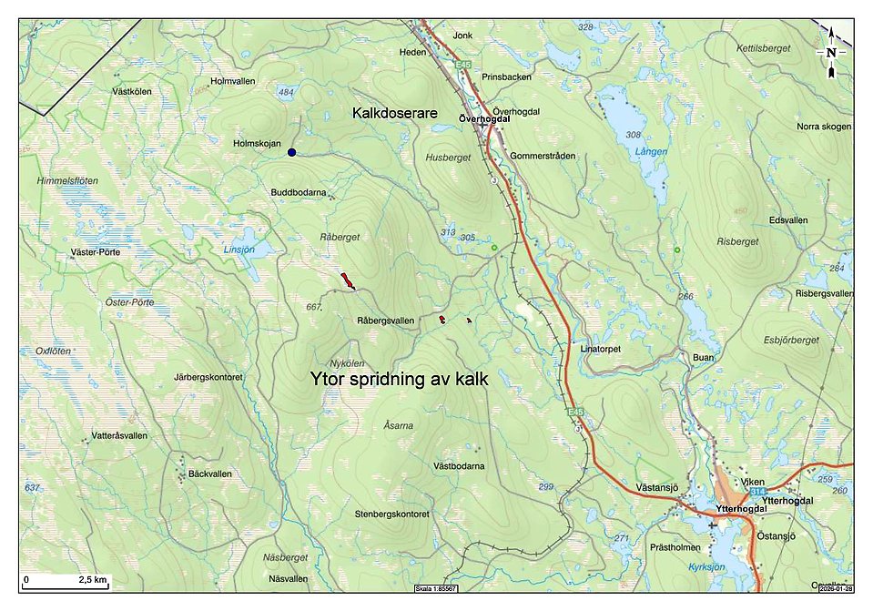 Kartbild över Linans avrinningsområde